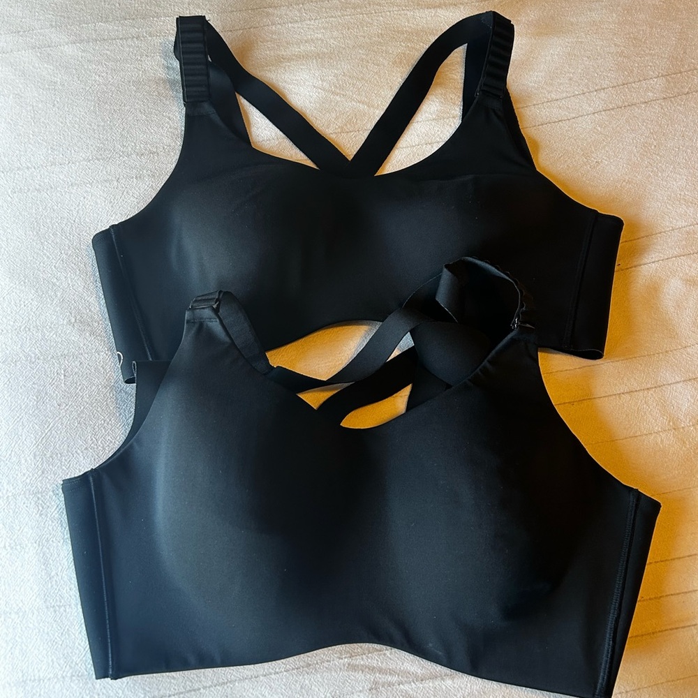 Lot of 2 Calia Black Adjustable Sports Bras 36D